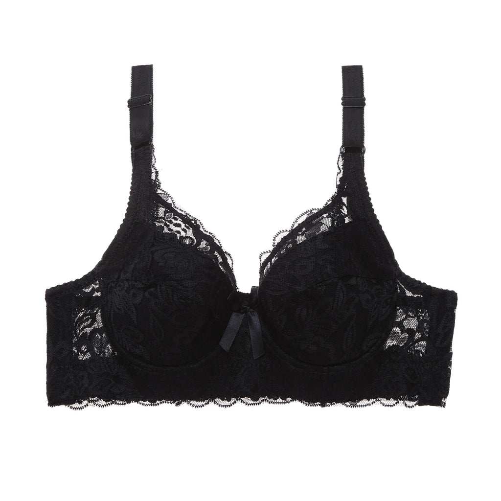 Bigger Bust Bra - Yellow Lace Design for Enhanced Support and Style Women's Bridal Support Without Padding Full Coverage Underwi