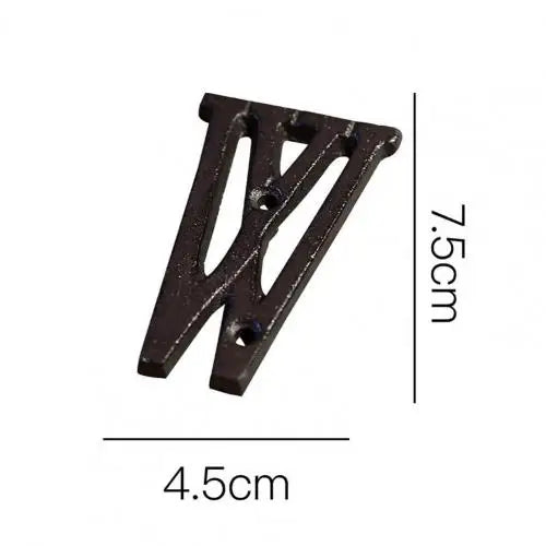 HOT SALES !!! Retro Style Groceries Cast Iron Metal Creative DIY House Doorplate Letter Symbol