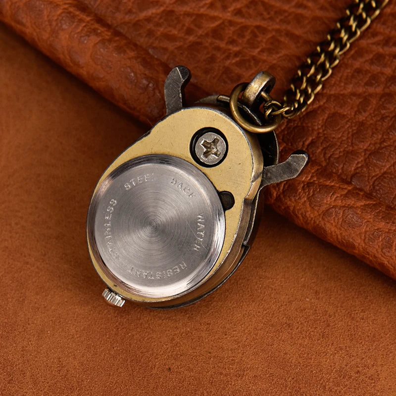 Multi-color ladybug pocket watch Wall watch Small beetle pocket watch quartz necklace pocket watch