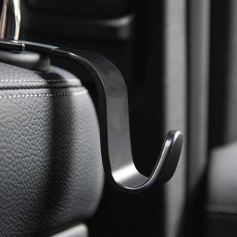 2pcs Universal Car Seat Headrest Hook Storage Hanger for Handbag Purse Coat Groceries