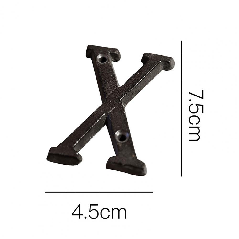 HOT SALES !!! Retro Style Groceries Cast Iron Metal Creative DIY House Doorplate Letter Symbol