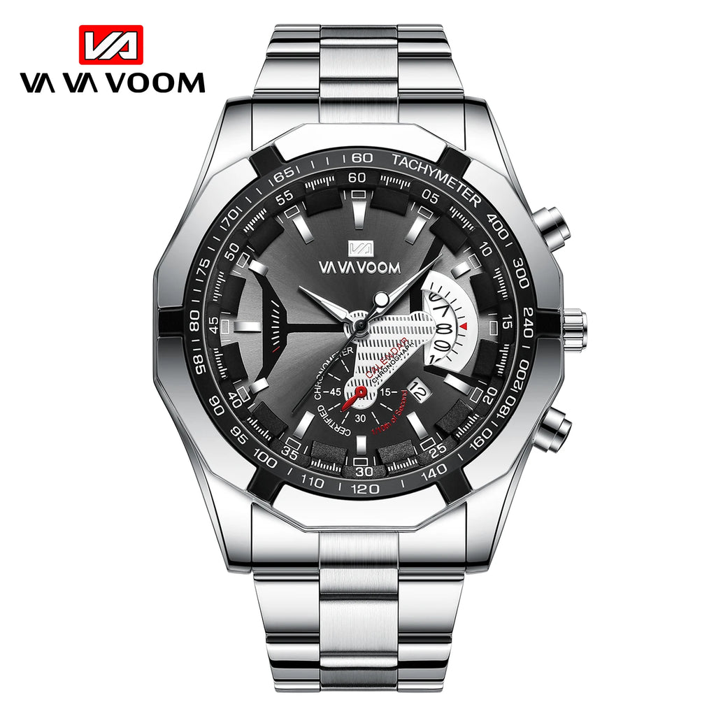 VAVAVOOM Fashion Business Wristwatch Montre Homme Male Watch Men Waterproof Casual Quartz Men's Watches Clock Relogio Masculino