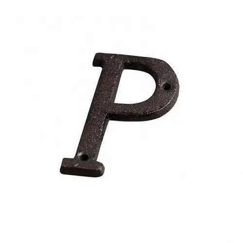 Retro Style Groceries Cast Iron Metal Creative DIY House Doorplate Letter Symbol