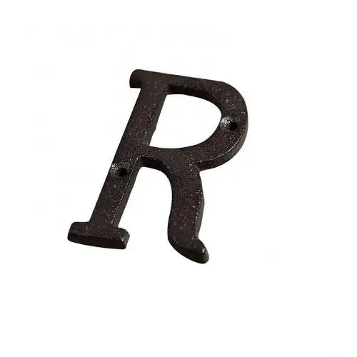 Retro Style Groceries Cast Iron Metal Creative DIY House Doorplate Letter Symbol