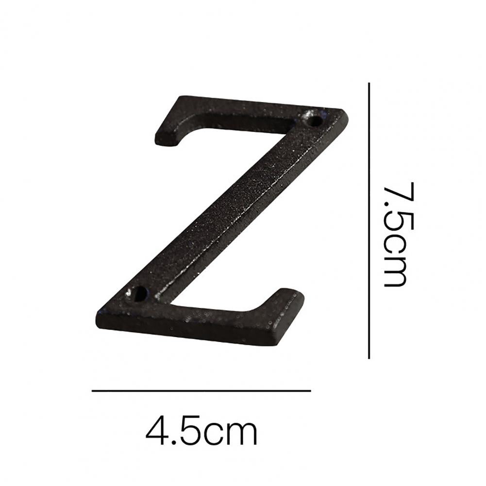 HOT SALES !!! Retro Style Groceries Cast Iron Metal Creative DIY House Doorplate Letter Symbol