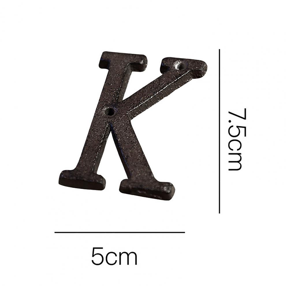 HOT SALES !!! Retro Style Groceries Cast Iron Metal Creative DIY House Doorplate Letter Symbol