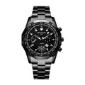 WLISTH Men's Multifunctional Chronograph Watch, Luxury Stainless Steel, Waterproof, Tachymeter Bezel