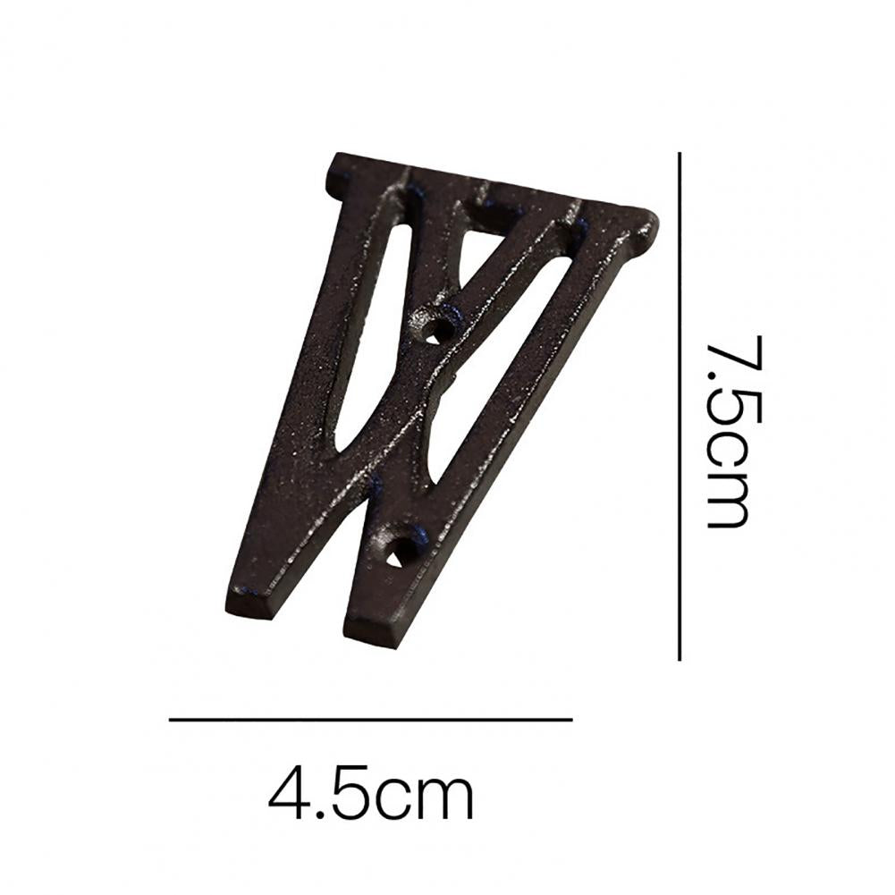 HOT SALES !!! Retro Style Groceries Cast Iron Metal Creative DIY House Doorplate Letter Symbol