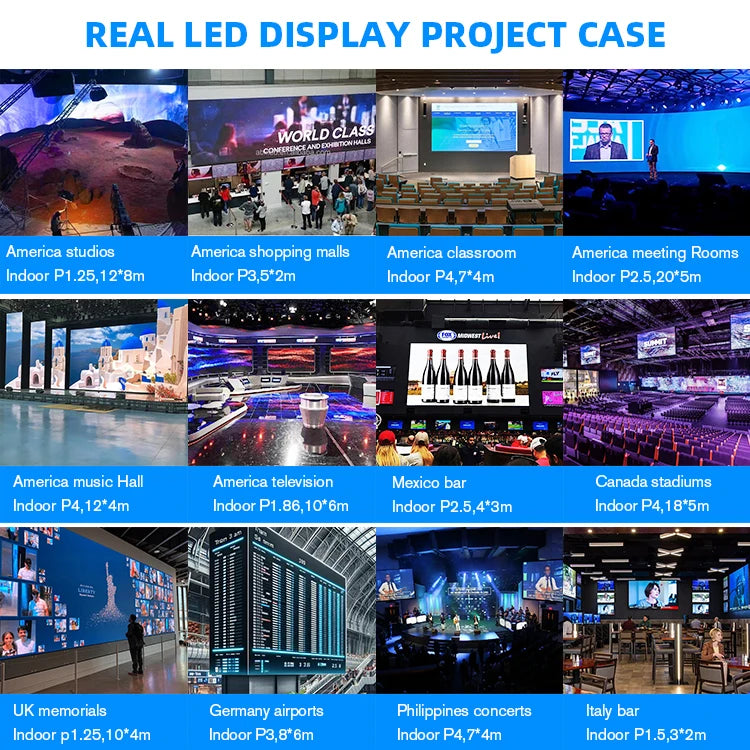 LED Video Wall P2.5 P3 P4 P5 LED Pantallas Gigantes HD Indoor Outdoor Panel Prices Led Display Advertising Screen