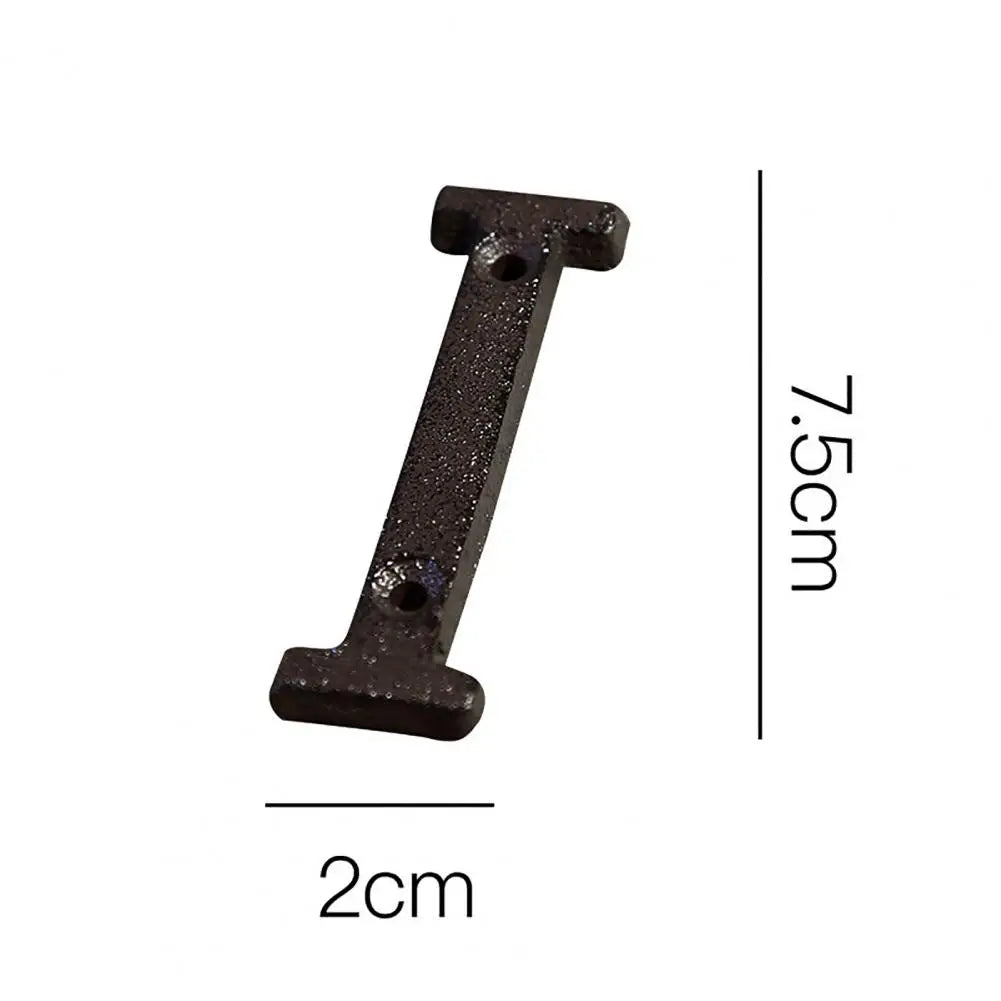 HOT SALES !!! Retro Style Groceries Cast Iron Metal Creative DIY House Doorplate Letter Symbol