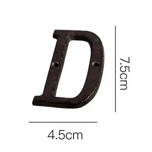 HOT SALES !!! Retro Style Groceries Cast Iron Metal Creative DIY House Doorplate Letter Symbol