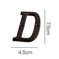 HOT SALES !!! Retro Style Groceries Cast Iron Metal Creative DIY House Doorplate Letter Symbol
