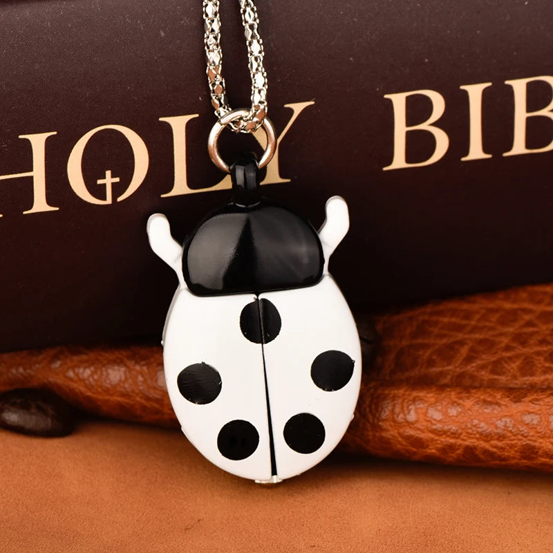 Multi-color ladybug pocket watch Wall watch Small beetle pocket watch quartz necklace pocket watch