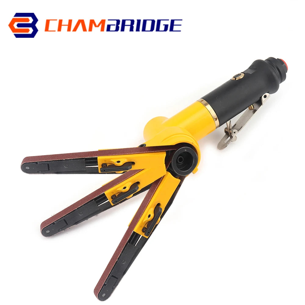 10mm x 330mm Pneumatic Sander Air Belt Sander Set Air Belt Grinder for Grinding Polishing Pneumatic Grinder Machine Tools