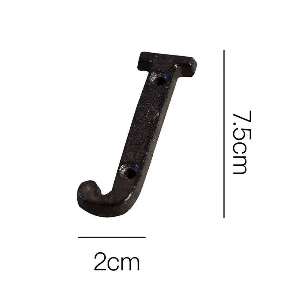HOT SALES !!! Retro Style Groceries Cast Iron Metal Creative DIY House Doorplate Letter Symbol