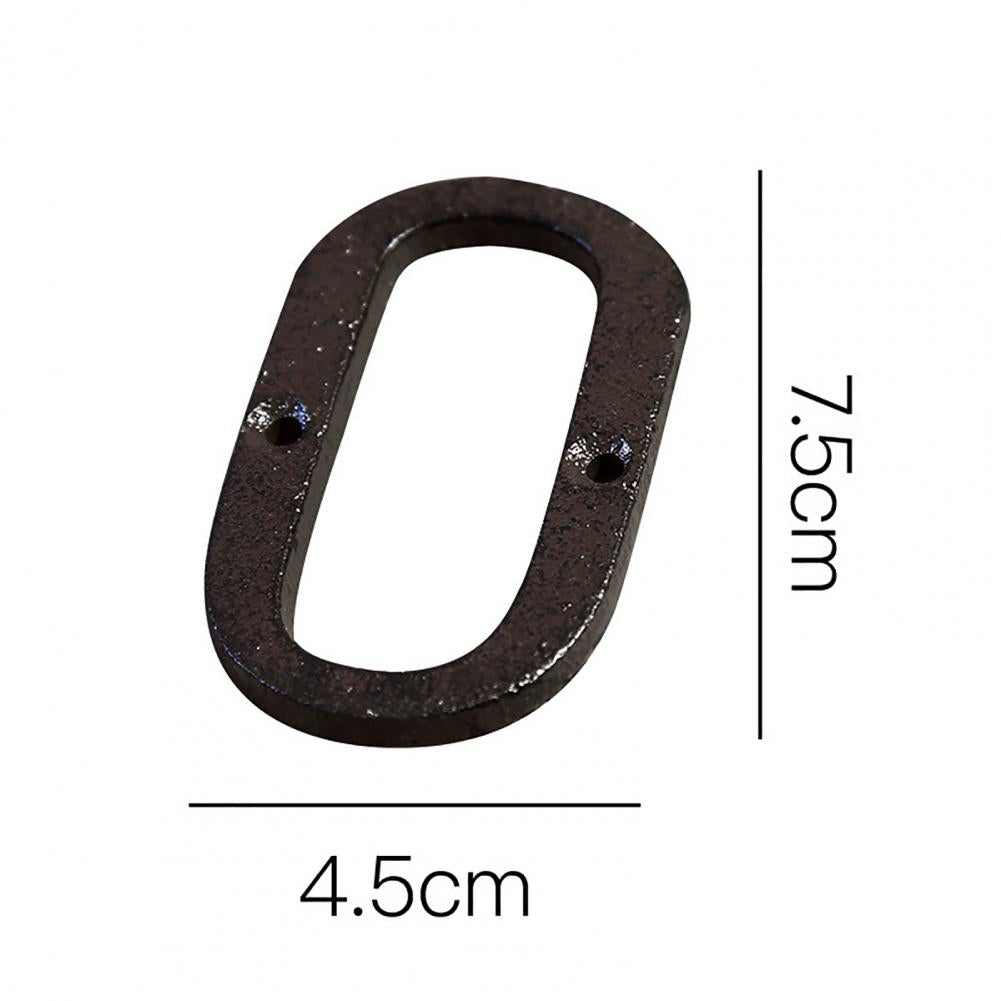 HOT SALES !!! Retro Style Groceries Cast Iron Metal Creative DIY House Doorplate Letter Symbol