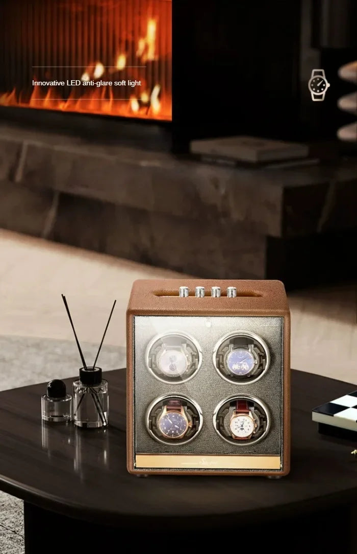 Large Luxury Watch Winder Organizer Storage Box Mechanical Watch Automatic Watch Winders Box Safe Deposit Boxes Display Gifts