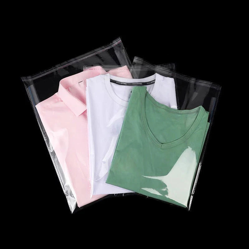 Transparent Storage Bag Groceries Accessories Storage Transparent Visible Plastic Self-adhesive Bag
