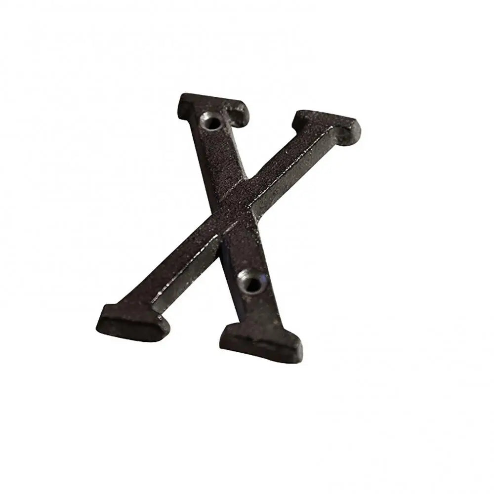 Retro Style Groceries Cast Iron Metal Creative DIY House Doorplate Letter Symbol
