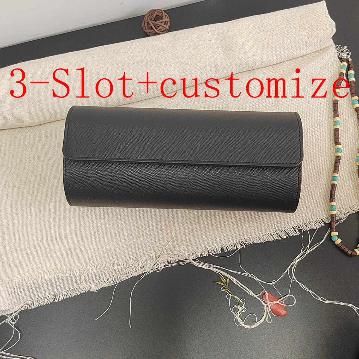 Custom Watch Roll Watch Travel Case Personalized Watch Case Leather Watch Box Engraved Travel Watch Box Men's Gfits for Women