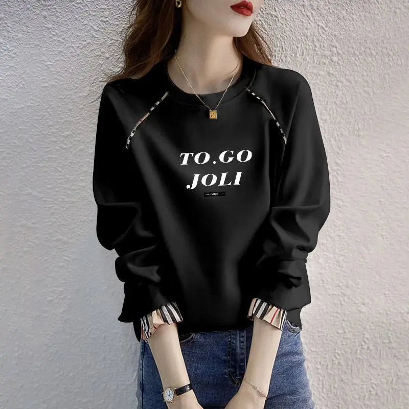 2025 with Tshirt Print Top for Women Loose Cotton Clothing White Woman T-shirt Black Simple Cheap Stylish Elegant and Youth Tee