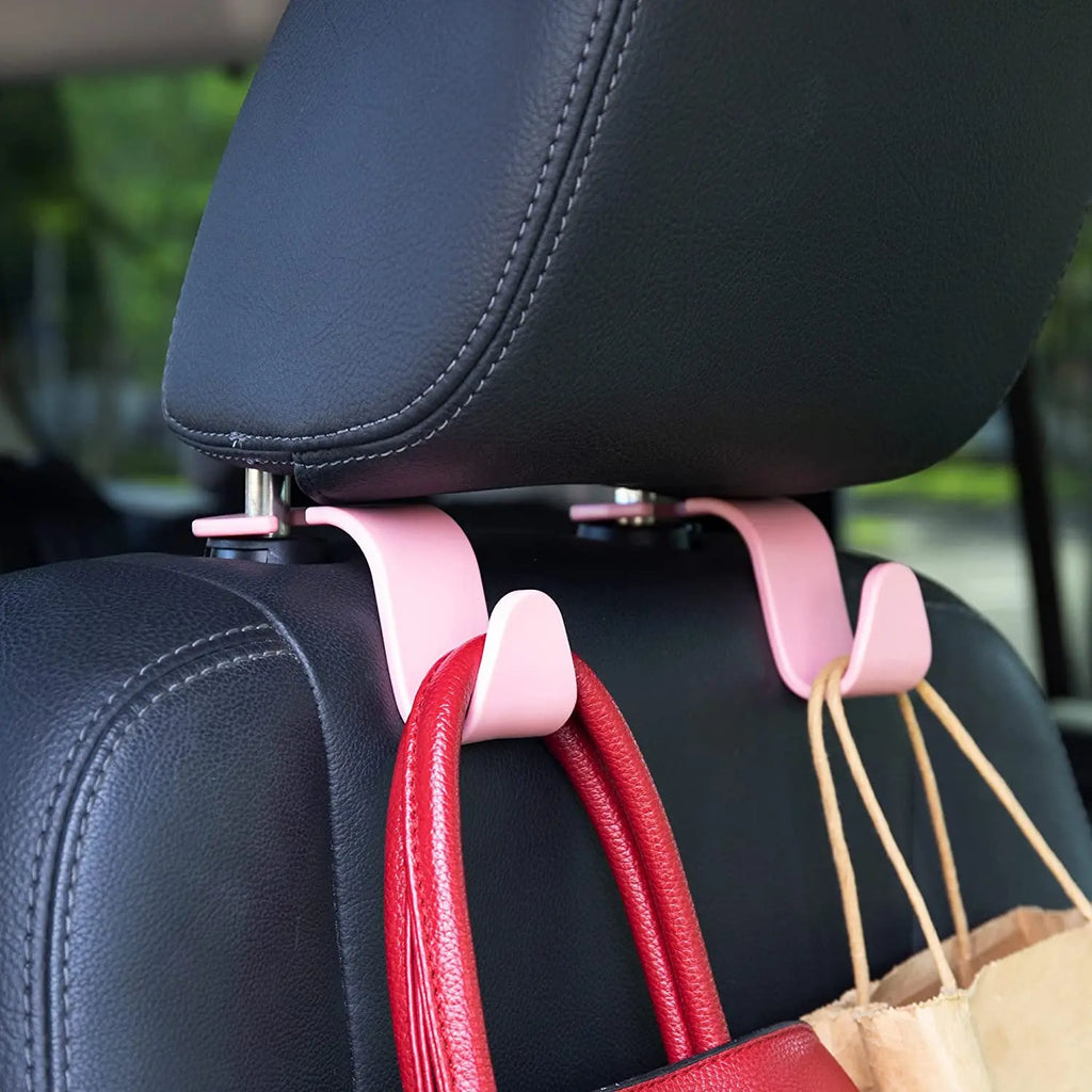 2pcs Universal Car Seat Headrest Hook Storage Hanger for Handbag Purse Coat Groceries