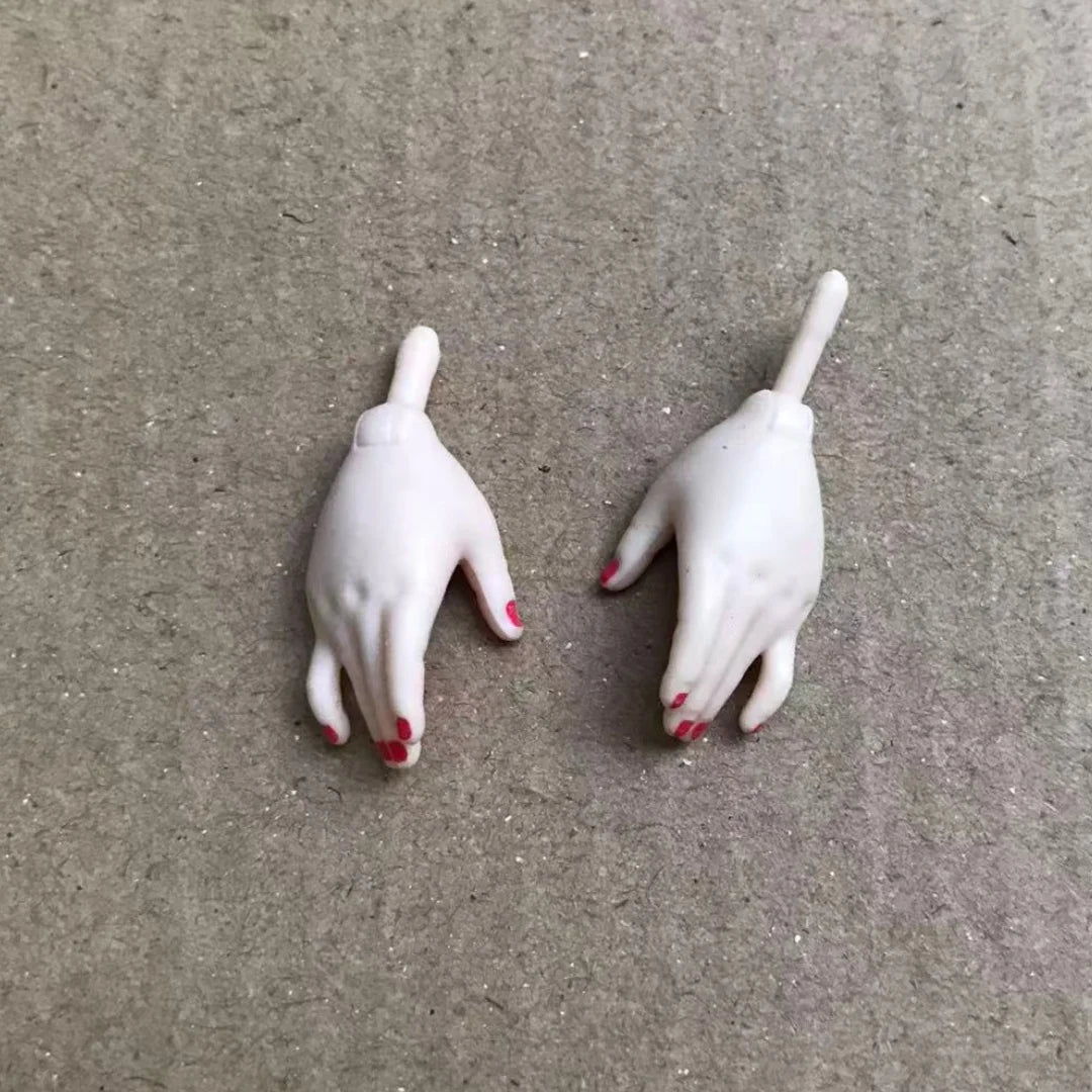 Rainbow Doll Hands With Colorful Nail Polish White Brown Beige Black Doll Parts Male Female Doll Hands Parts