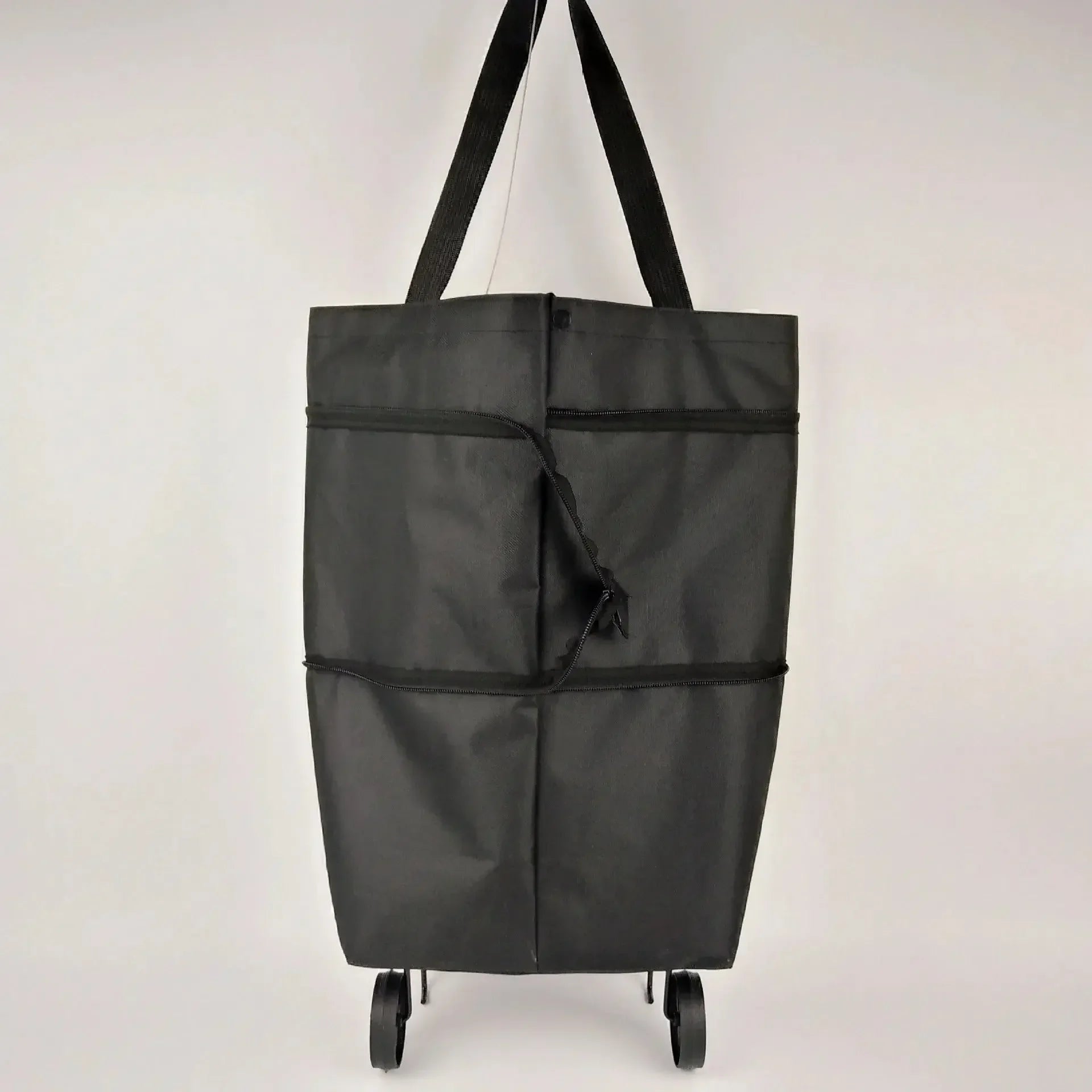 Foldable Shopping Bag with Wheels Lightweight Portable Hand Pull Cart for Groceries, Market & Package Pickup