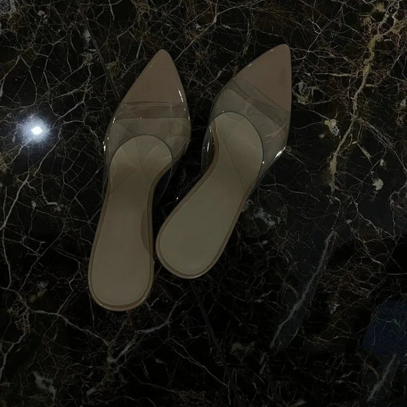 Shoes for Women 2025 New Fashion Shallow Mouth Women's Pumps Summer Sexy Party Dress Ladies High Heel Shoes Slingbacks Thin Heel