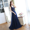 Elegant Evening Dresses فساتين سهرة Bride Banquet Floor-length Robe De Soiree Sexy Backless Long Lace Beading Party Prom Dress