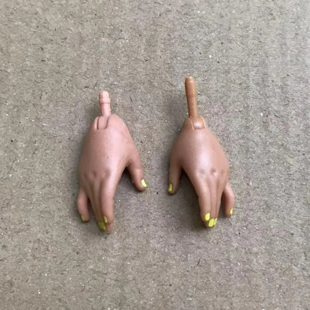 Rainbow Doll Hands With Colorful Nail Polish White Brown Beige Black Doll Parts Male Female Doll Hands Parts