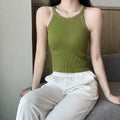 Pure Cotton Square Neck Vest for Women with Chest Pad Sling Bottoming Sexy Short Top Tank Top Women Wholesale 여성용 조끼