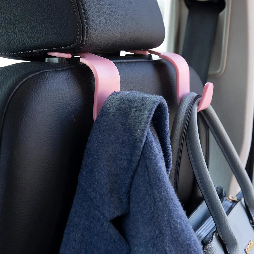 2pcs Universal Car Seat Headrest Hook Storage Hanger for Handbag Purse Coat Groceries