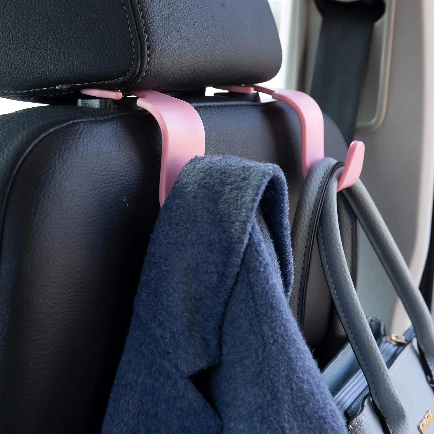 2pcs Universal Car Seat Headrest Hook Storage Hanger for Handbag Purse Coat Groceries