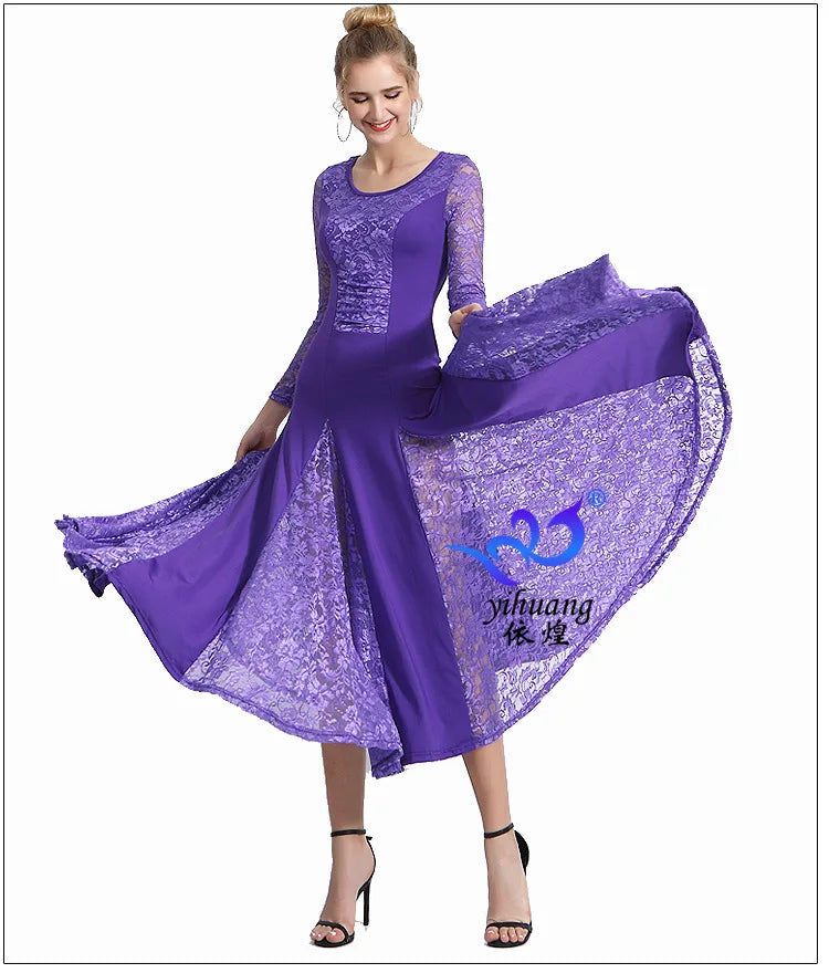 Modern Dance Dress, Ballroom Dance Dress, Ballroom Dance Dress, Grand Swing Dress, Waltz Dance Dress, Competition Performance Dr