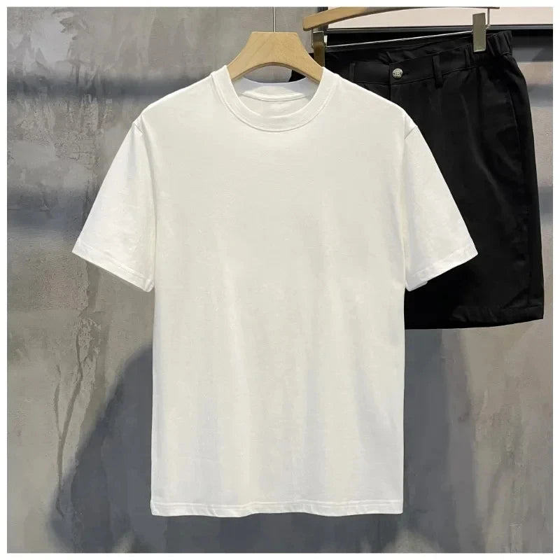 Short-sleeved T-shirt with Short Sleeves for Men, Trendy Summer Brand, Ins Fashion Trend, Loose and Vintage Style, New Design.