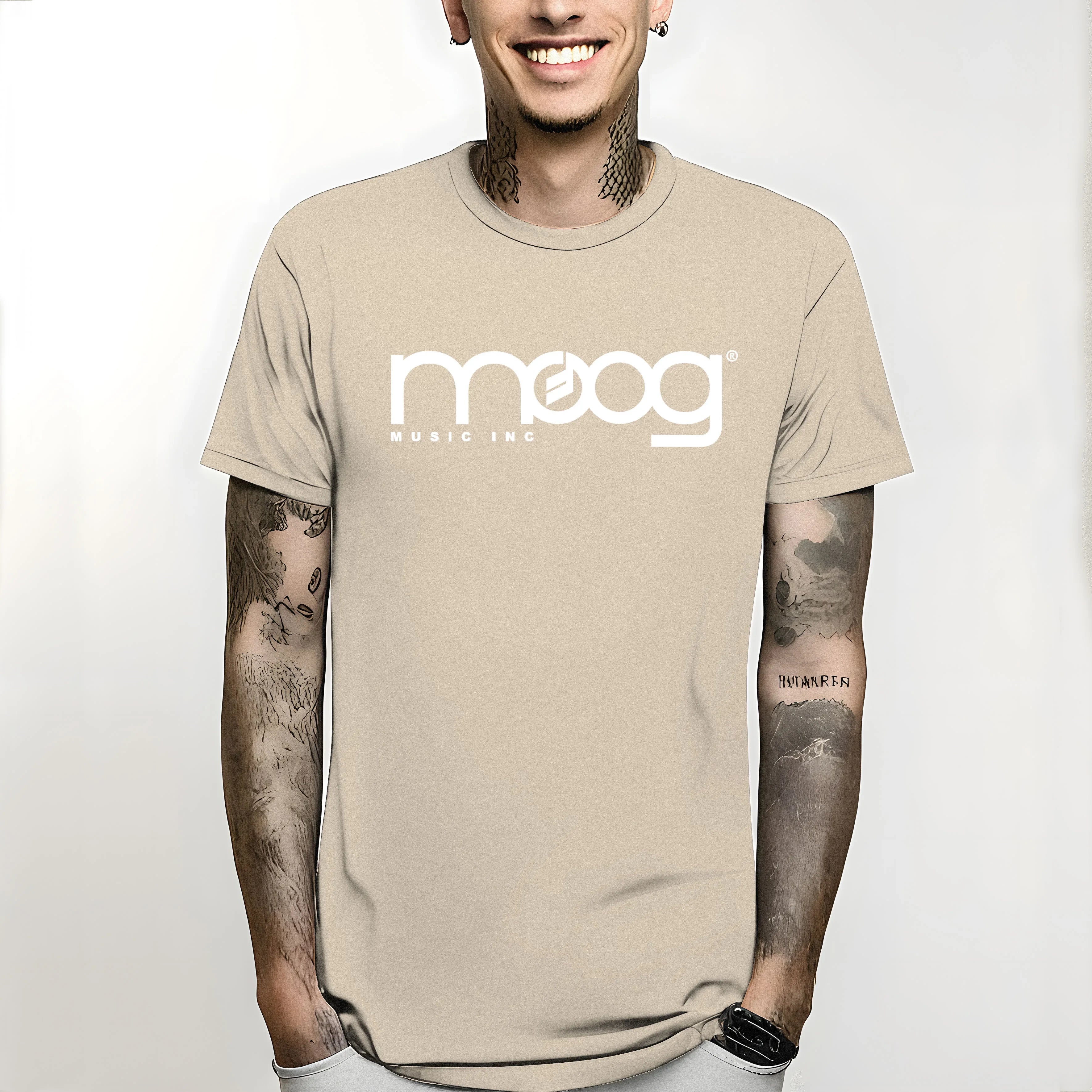 T Shirt Est Top TeesFashion Style Men Tee100% Cotton Classic Te 2024 New Moog Tshirt Synth Music Inc Minimoog Analog  Fashion