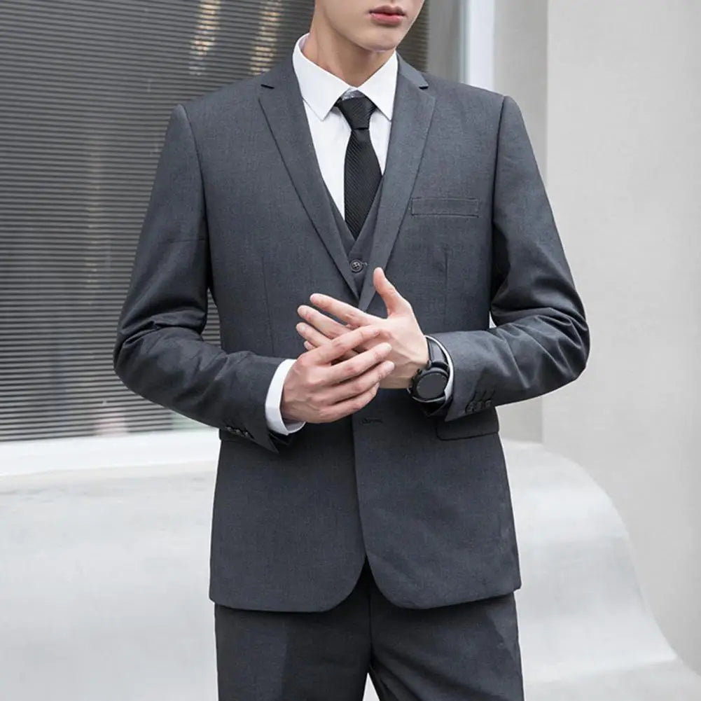 2026 Elegant Men Formal Blazer British Style Professional Work Groom Wedding Dress Best Man Blazer Jacket Blazer For Shirt Tie