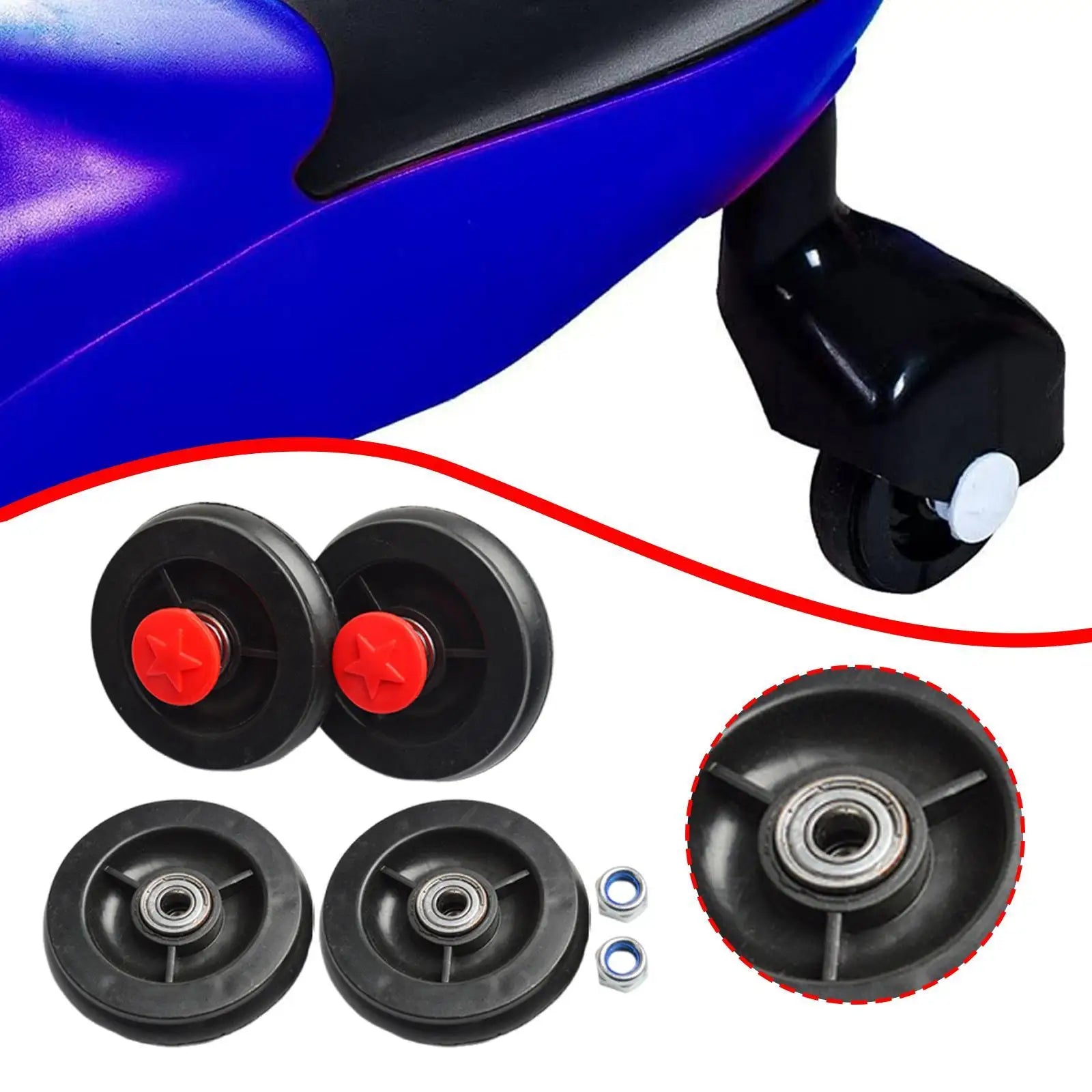 4 Children's Rotating Car Wheels Protect Your Floor And Replace The Front