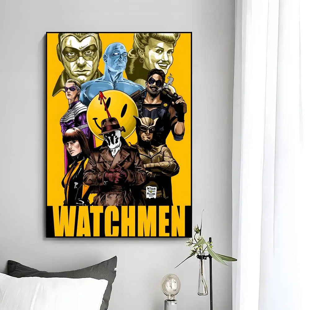 w-Watchmen Poster Wall Art Print Poster Decorative Mural Home Decor Gift Unframed