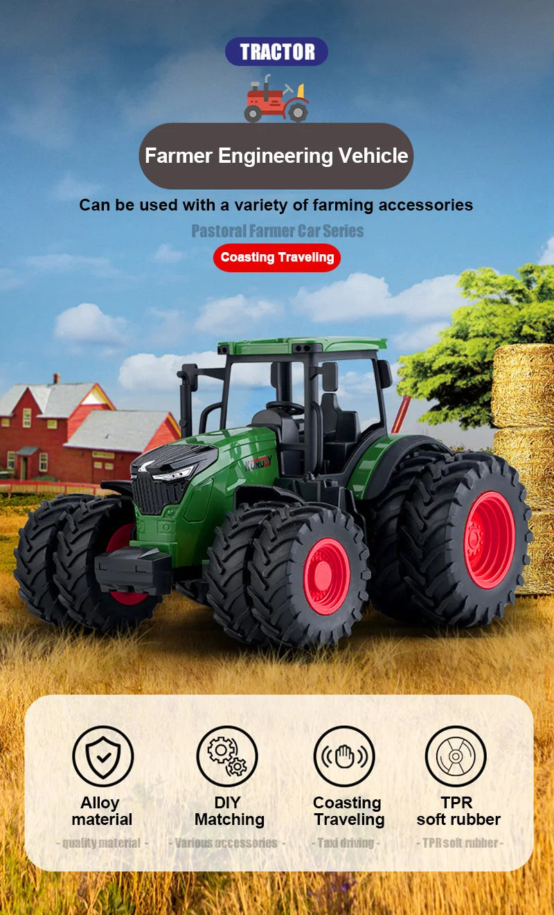 Children Toys Car Models Tractor Multiple Accessories To Choose From