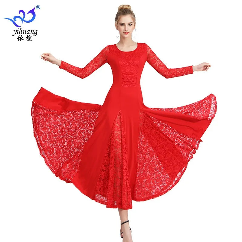 Modern Dance Dress, Ballroom Dance Dress, Ballroom Dance Dress, Grand Swing Dress, Waltz Dance Dress, Competition Performance Dr