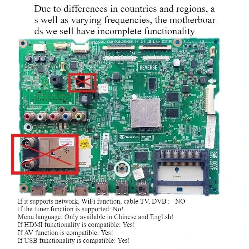 Main Board EAX64797006 Motherboard EBR76823173 for LG TV 42＂47＂55 inch EBU62038141 EBR76823185 EBT62898201 EBR76823176