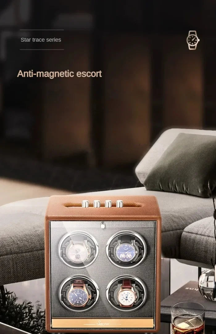 Large Luxury Watch Winder Organizer Storage Box Mechanical Watch Automatic Watch Winders Box Safe Deposit Boxes Display Gifts