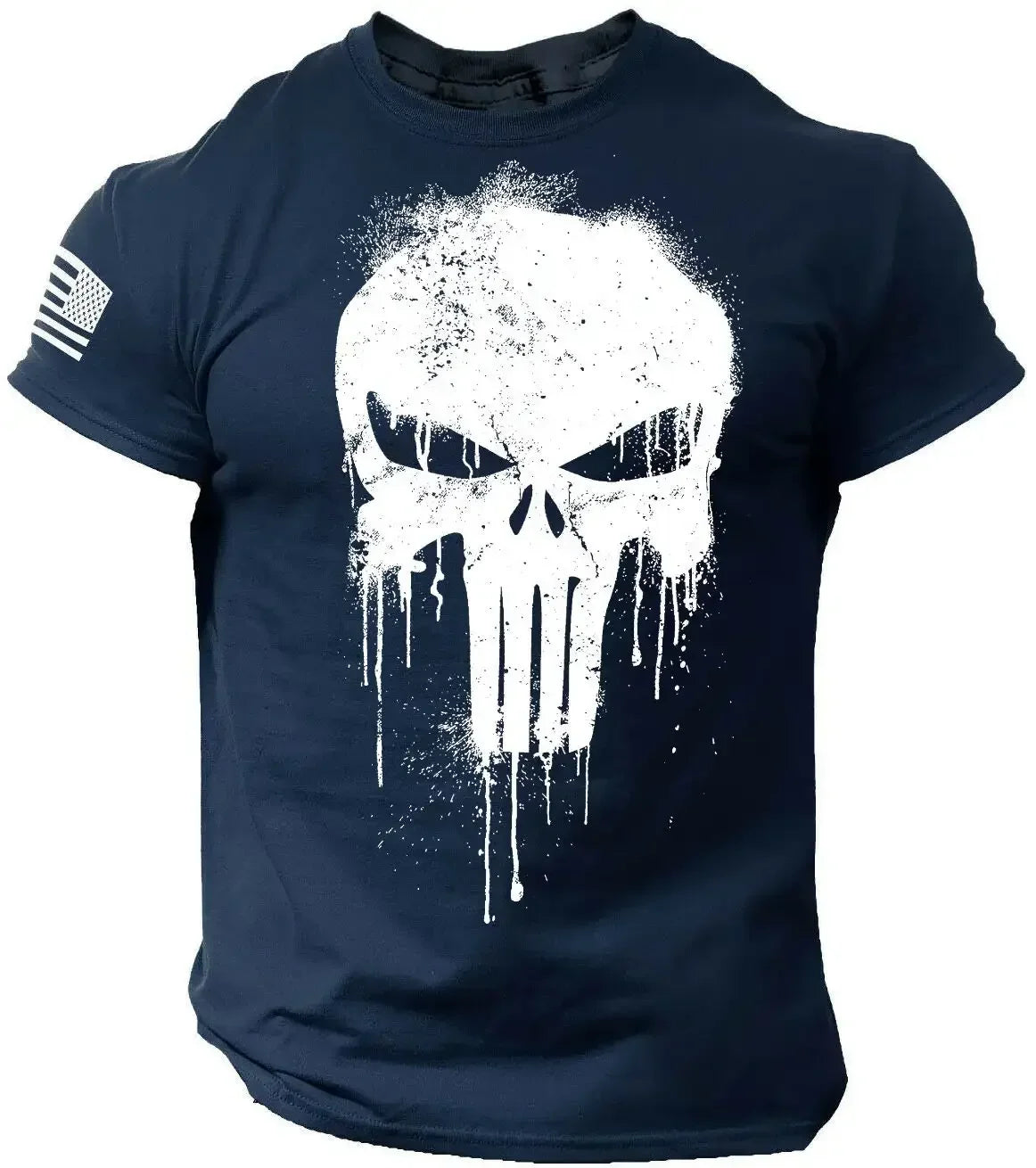 Men's T shirt for men 3D Print Patriotic Dropped T Shirt Oversized Short-Sleeved Sportswear Men Clothing Top Tees