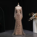 Sharon Said Dubai Black Evening Dress Geometric Beaded Pattern Long Flare Sleeve شارون سعيد Women Formal Prom Gown SS055 Custom