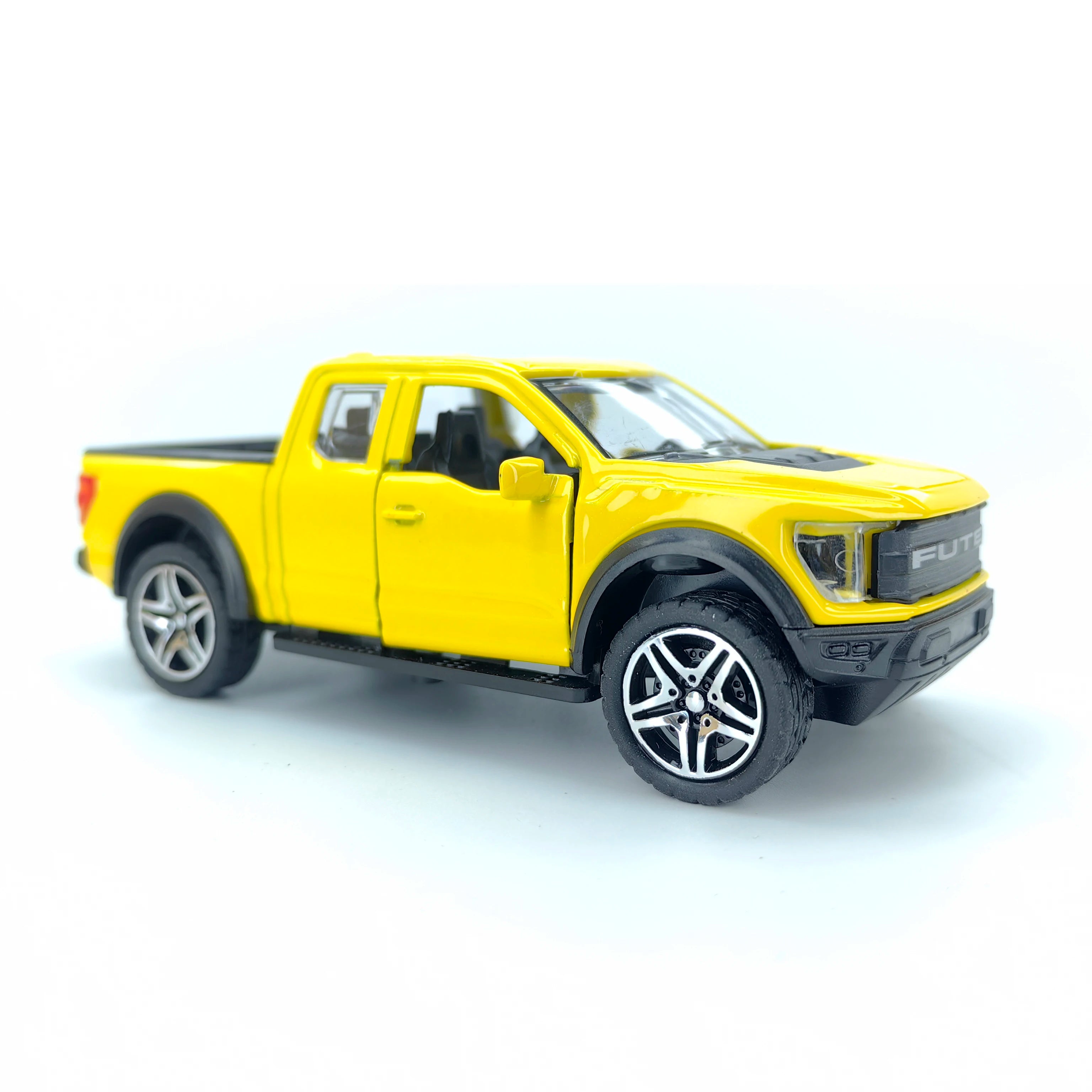 Boy’s treasured metal miniature racing car, realistic spring-powered off-road vehicle, baby-sized toy car.