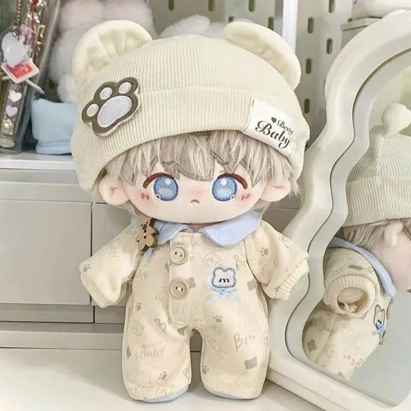 Adorable Doll Clothes for 20cm Cotton Dolls Bodysuit Jumpsuits for Cotton Dolls Replacement Clothes Outfit Doll Accessories