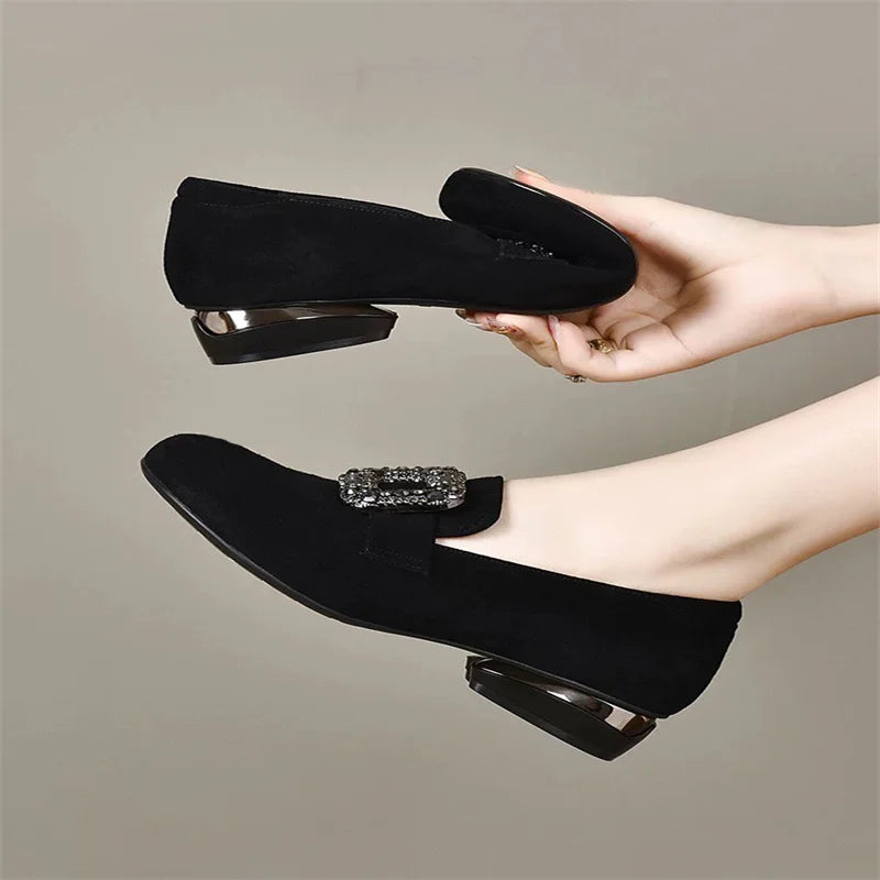 2026 Spring Bestselling Pointed-Toe Solid Color Comfortable French & Korean Style Slip-On Elegant Flats