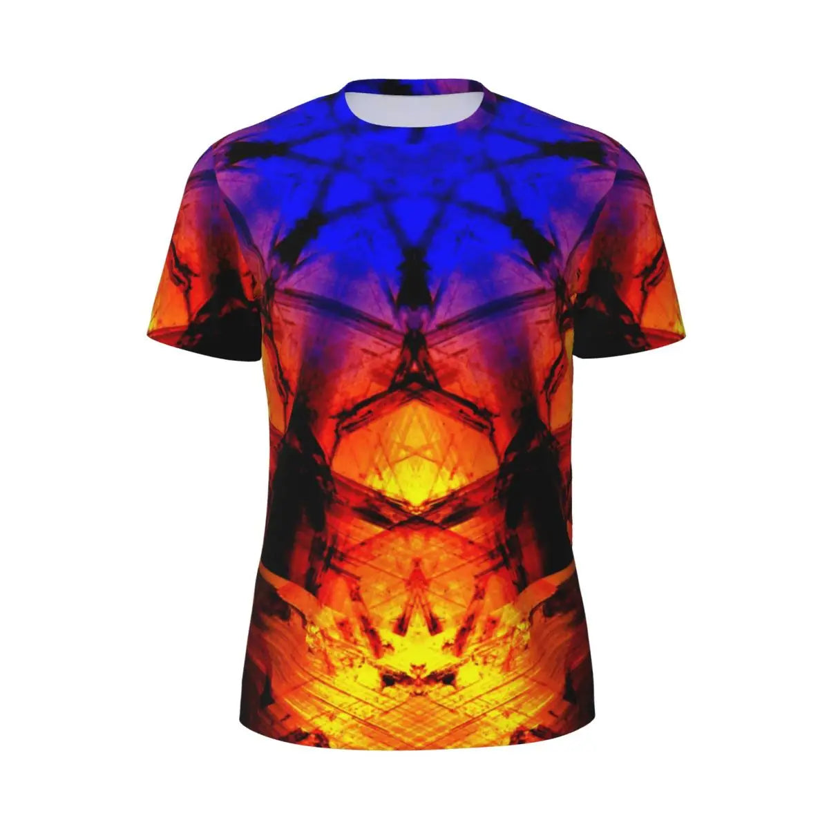 Sports T Shirt For Men Metallic Print T-Shirts Popular Sparks Of Red Summer Tees O Neck Y2K Retro Graphic Tops Gift